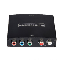 cheap RGB component YPbPr+R/L Audio to HDMI output converter with scaler for gamebox home theater